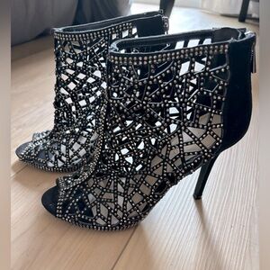 Women’s sparkly caged heels